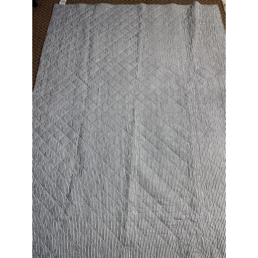VTG Tommy Hilfiger American Flag Quilt Reversible Star Stripe Twin/Full Sz 68x88